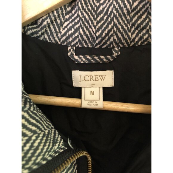 J.Crew Quilted Down Puffer Vest Herringbone Pattern Womens Size Medium Outerwear - Picture 3 of 9